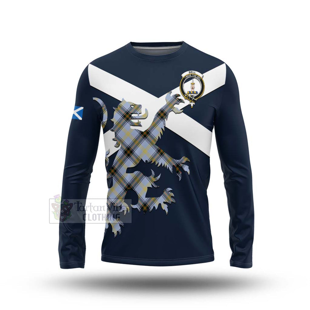 Tartan Vibes Clothing Bell Tartan Lion Rampant Long Sleeve T-Shirt – Proudly Display Your Heritage with Alba Gu Brath and Clan Name