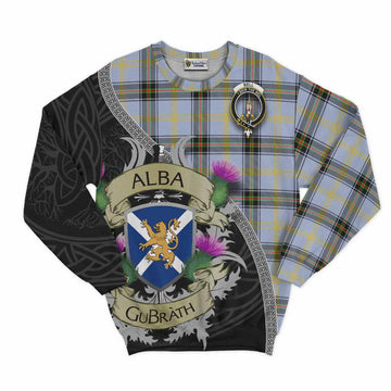 Tartan Vibes Clothing Bell Tartan Family Crest Sweatshirt Lion Rampant Royal Thistle Shield Celtic Inspired