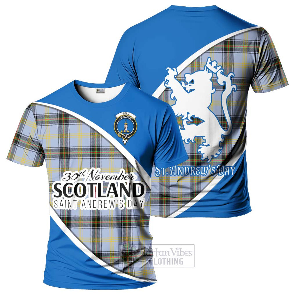 Tartan Vibes Clothing Bell Family Crest Tartan T-Shirt Celebrate Saint Andrew's Day in Style