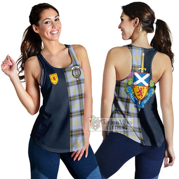 Tartan Vibes Clothing Bell Tartan Women's Racerback Tanks with Scottish Lion Royal Arm Half Style