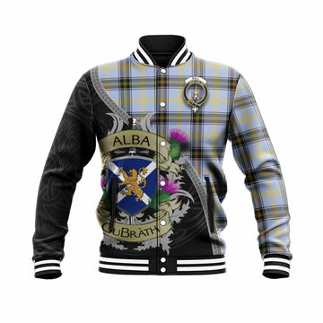 Bell Tartan Family Crest Baseball Jacket Lion Rampant Royal Thistle Shield Celtic Inspired