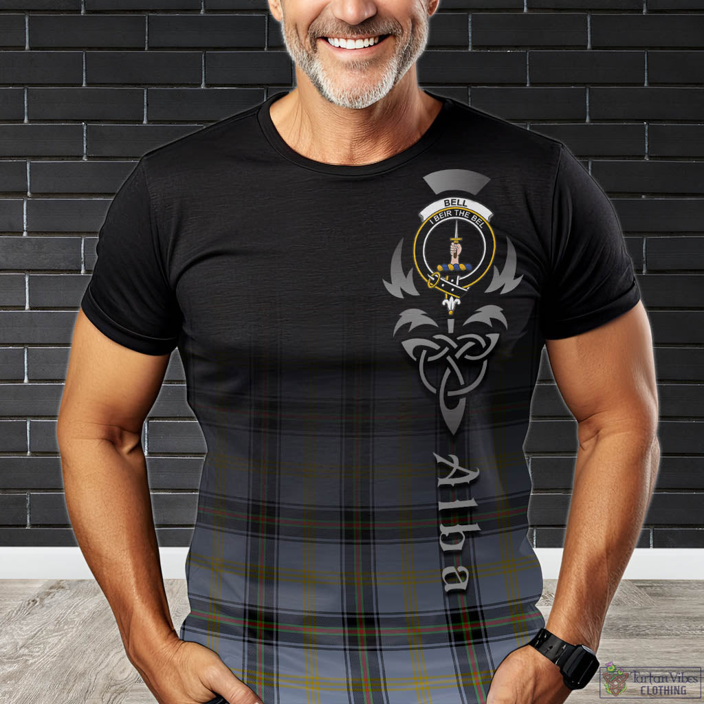Tartan Vibes Clothing Bell Tartan T-Shirt Featuring Alba Gu Brath Family Crest Celtic Inspired