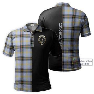 Bell Tartan Polo Shirt with Family Crest and Half Of Me Style
