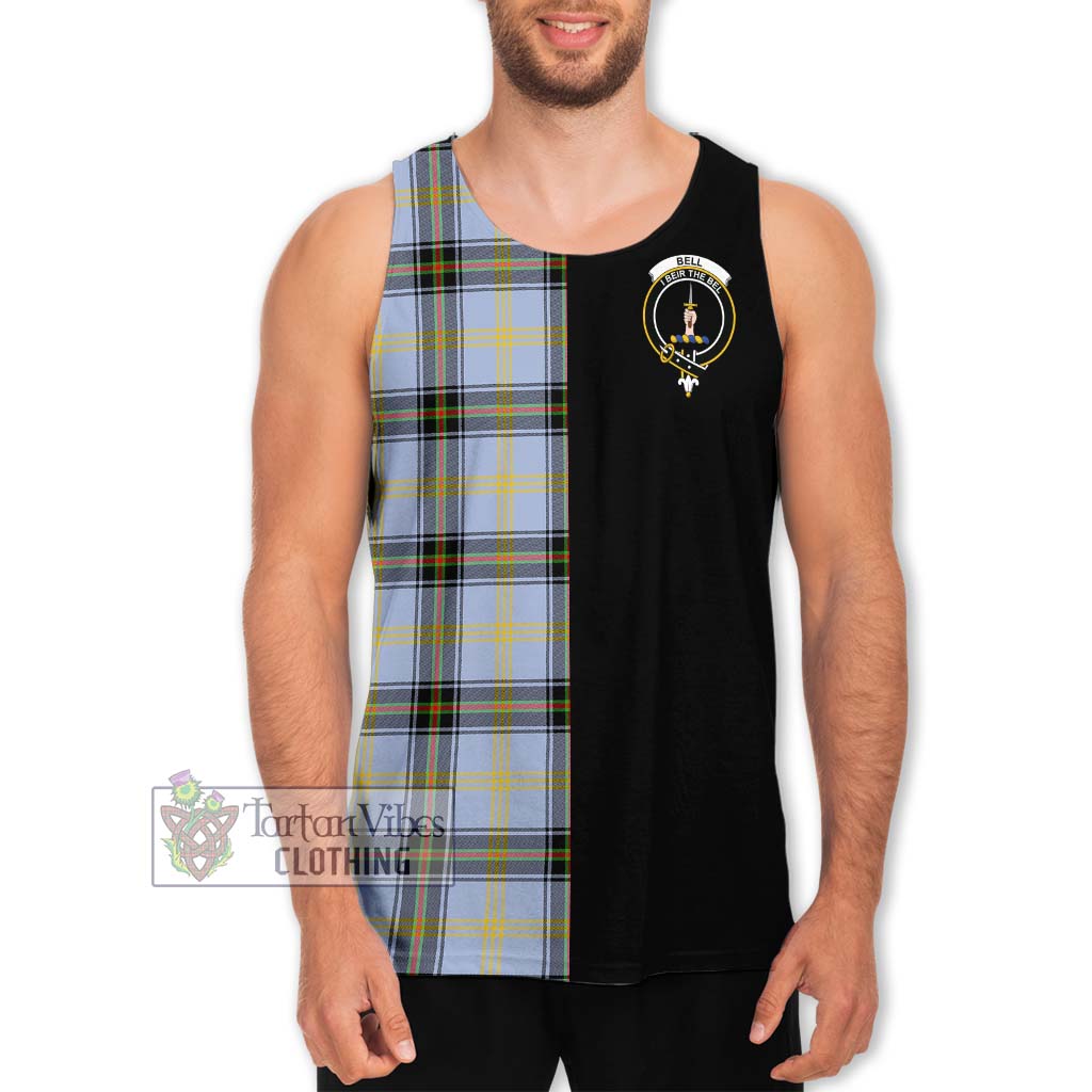 Bell Tartan Men's Tank Top with Family Crest and Half Of Me Style Men - Tartanvibesclothing Shop