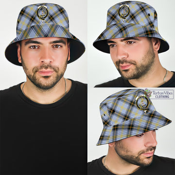 Bell Tartan Bucket Hat with Family Crest Bucket Hat One Size - Tartan Vibes Clothing