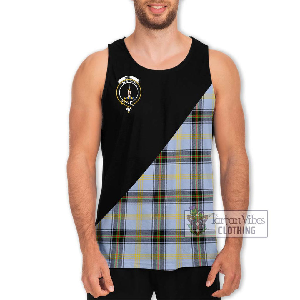 Bell Tartan Men's Tank Top with Family Crest and Military Logo Style Men - Tartanvibesclothing Shop