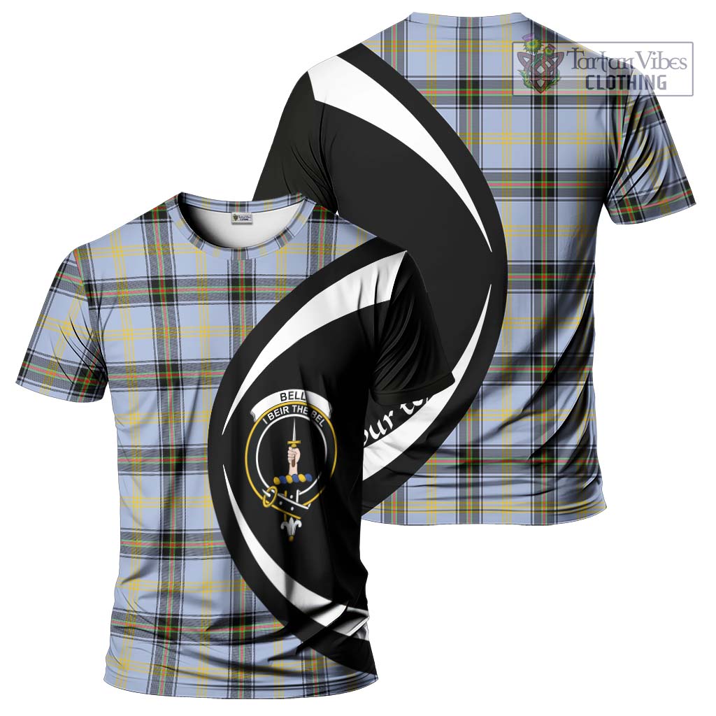 Tartan Vibes Clothing Bell Tartan T-Shirt with Family Crest Circle Style