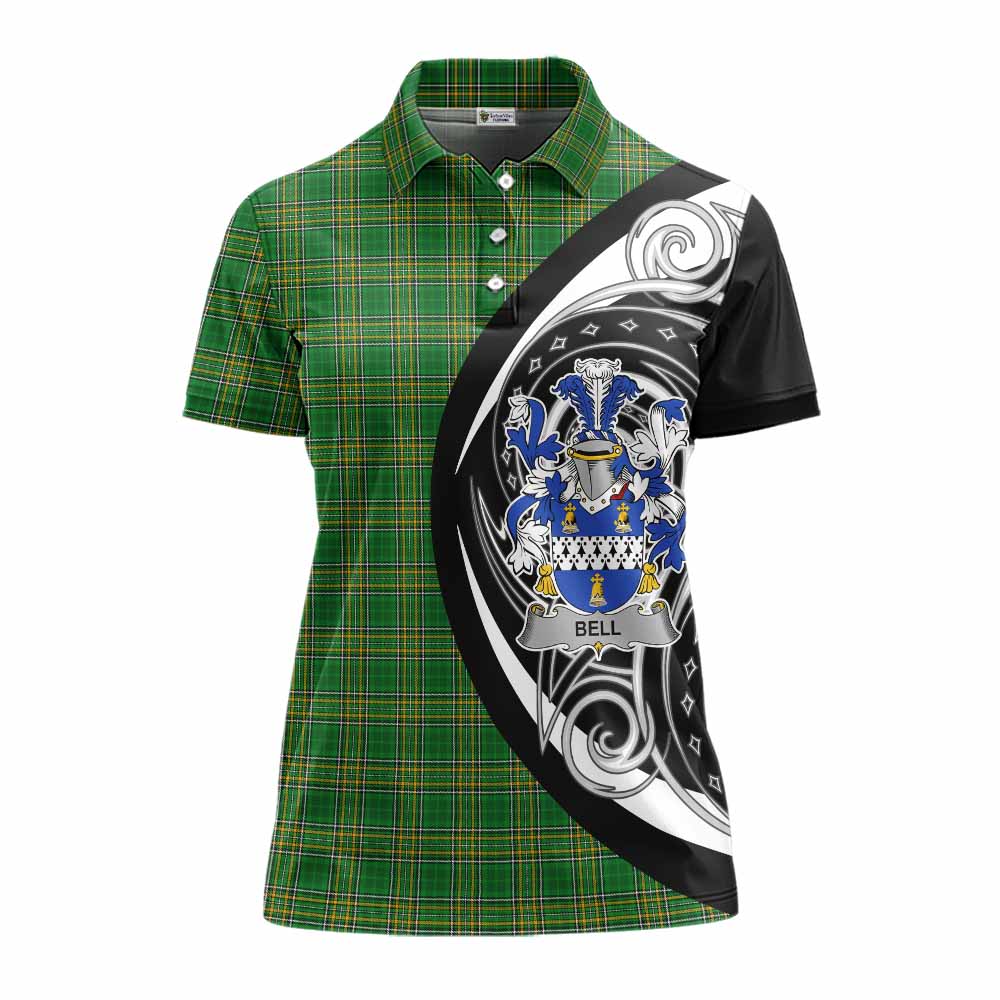 Bell Irish Clan Women's Polo Shirt Celtic Circle Style Women - Tartan Vibes Clothing