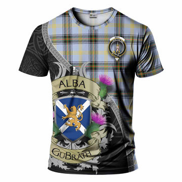 Bell Tartan Family Crest T-Shirt Lion Rampant Royal Thistle Shield Celtic Inspired