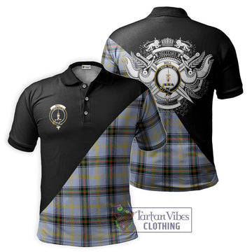 Bell Tartan Polo Shirt with Family Crest and Military Logo Style Kid - Tartan Vibes Clothing