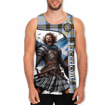 Tartan Vibes Clothing Bell Crest Tartan Men's Tank Top Inspired by the Freedom of Scottish Warrior