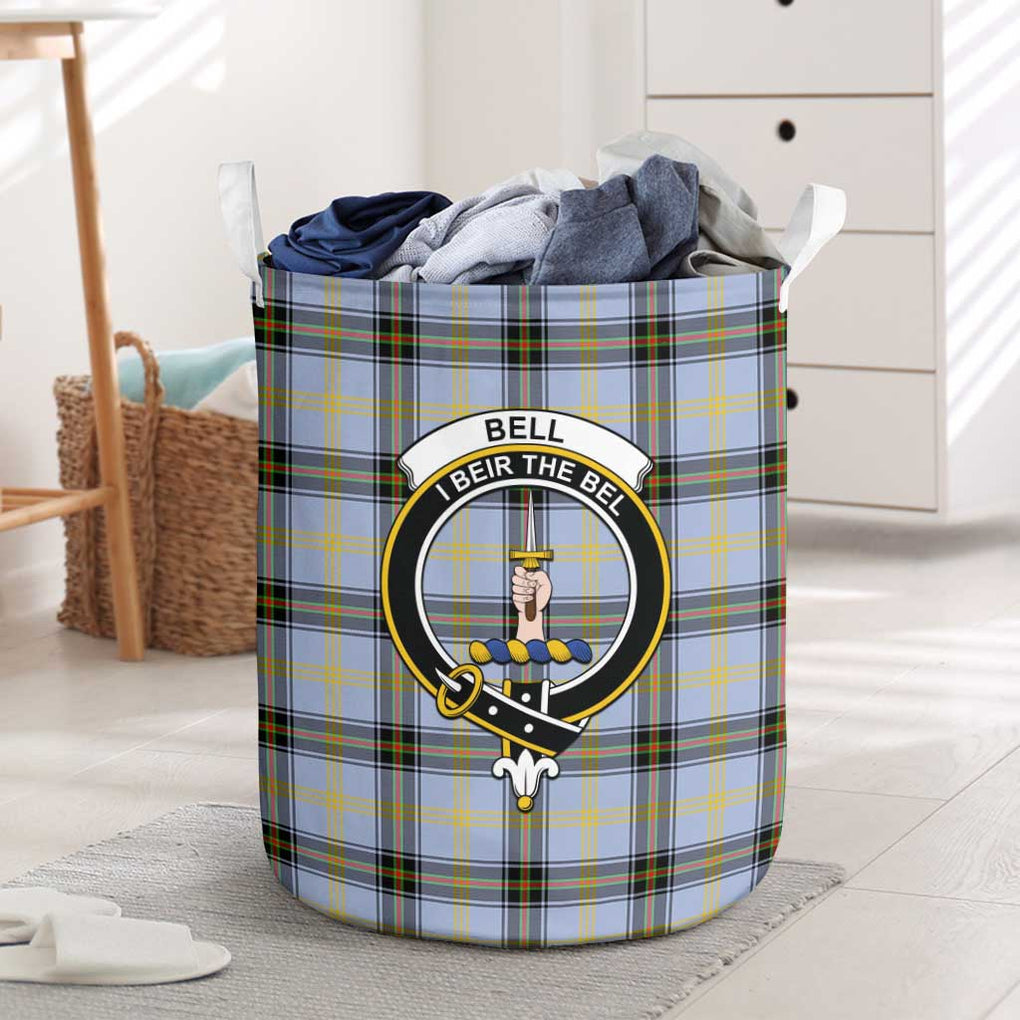 Bell Tartan Laundry Basket with Family Crest One Size - Tartanvibesclothing Shop