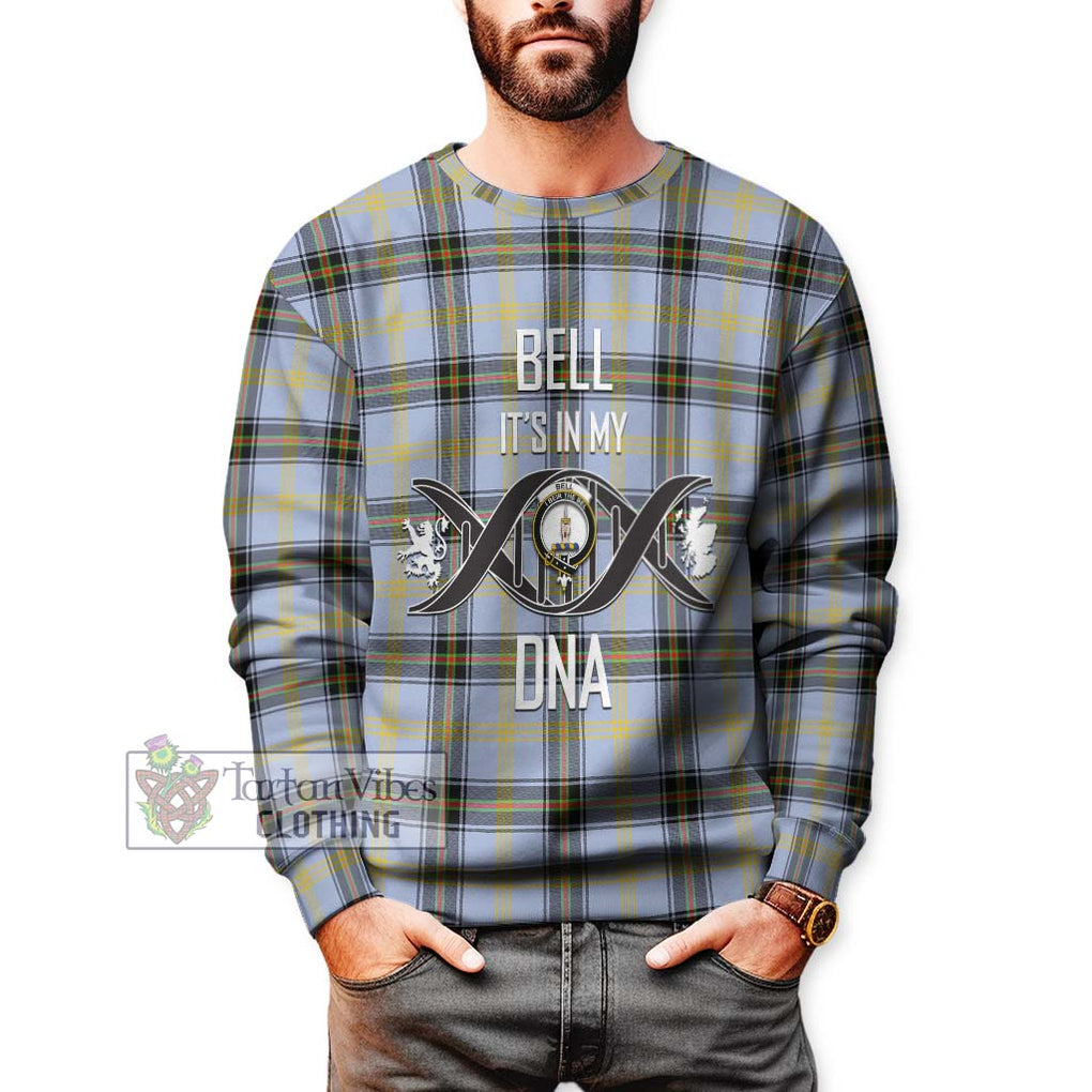 Bell Tartan Sweatshirt with Family Crest DNA In Me Style Unisex - Tartanvibesclothing Shop