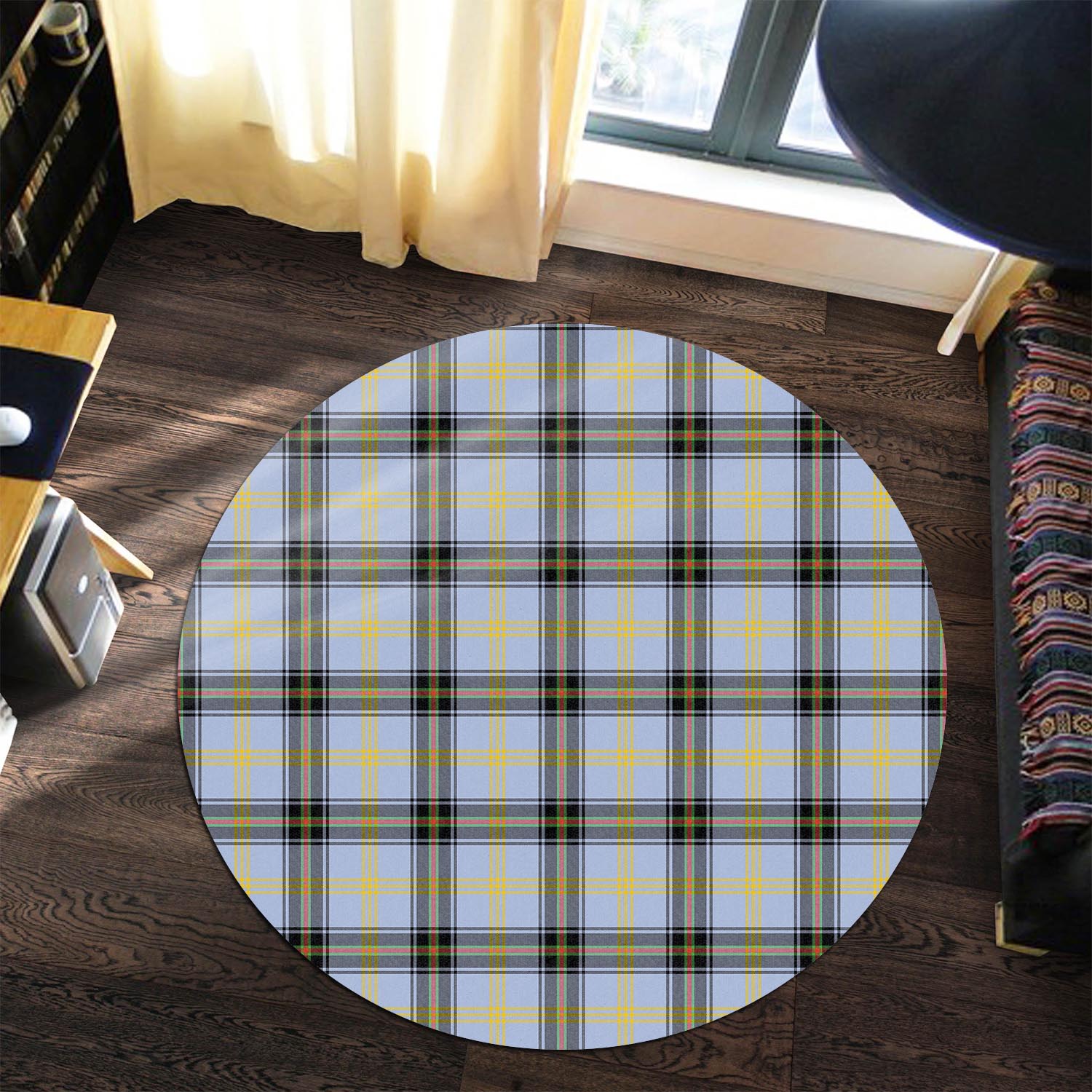 Bell Tartan Round Rug - Tartanvibesclothing