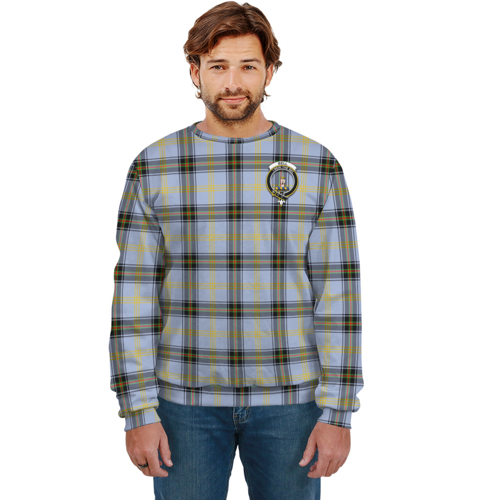 Bell Tartan Sweatshirt with Family Crest Unisex - Tartan Vibes Clothing
