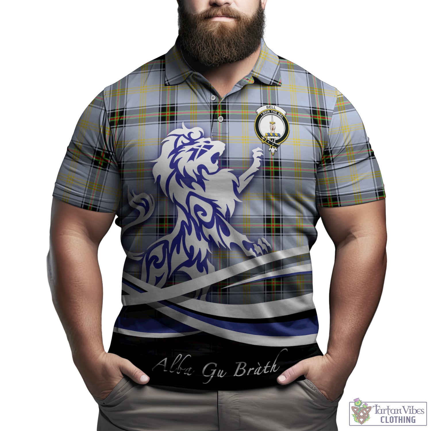 bell-tartan-polo-shirt-with-alba-gu-brath-regal-lion-emblem