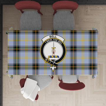 Bell Tartan Tablecloth with Family Crest