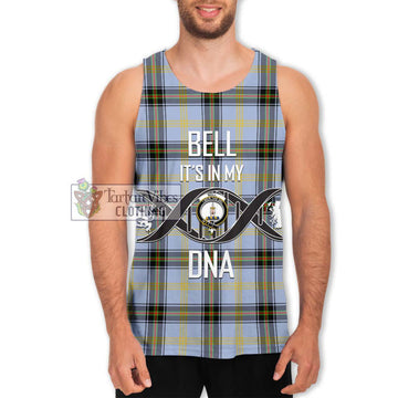Bell Tartan Men's Tank Top with Family Crest DNA In Me Style Men - Tartanvibesclothing Shop