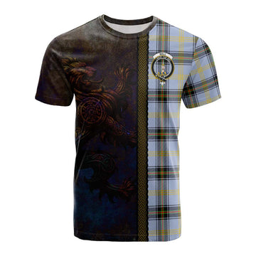 Bell Tartan Family Crest Cotton T-shirt Alba Gu Brath Be Brave Lion Ancient Style