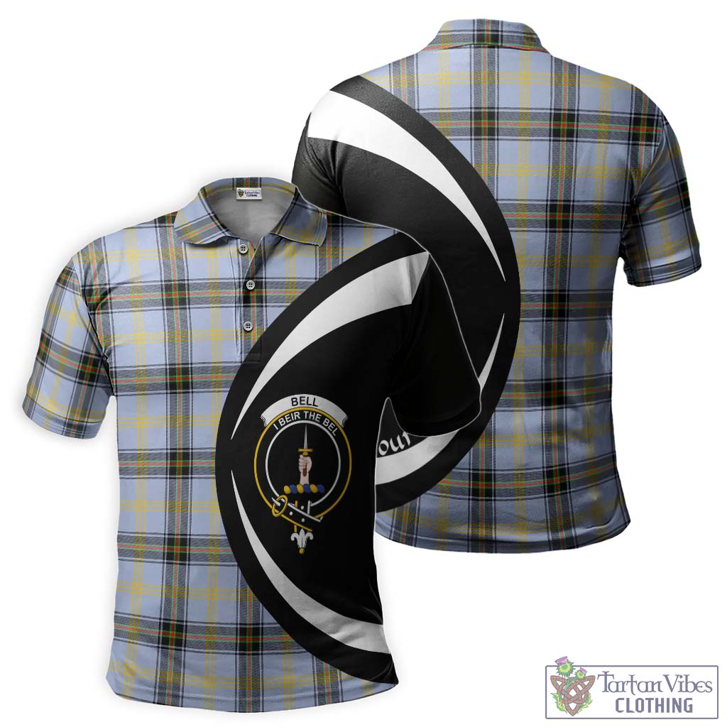 Bell Tartan Men's Polo Shirt with Family Crest Circle Style Kid - Tartan Vibes Clothing