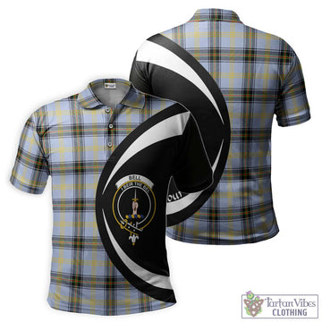 Bell Tartan Men's Polo Shirt with Family Crest Circle Style Kid - Tartan Vibes Clothing