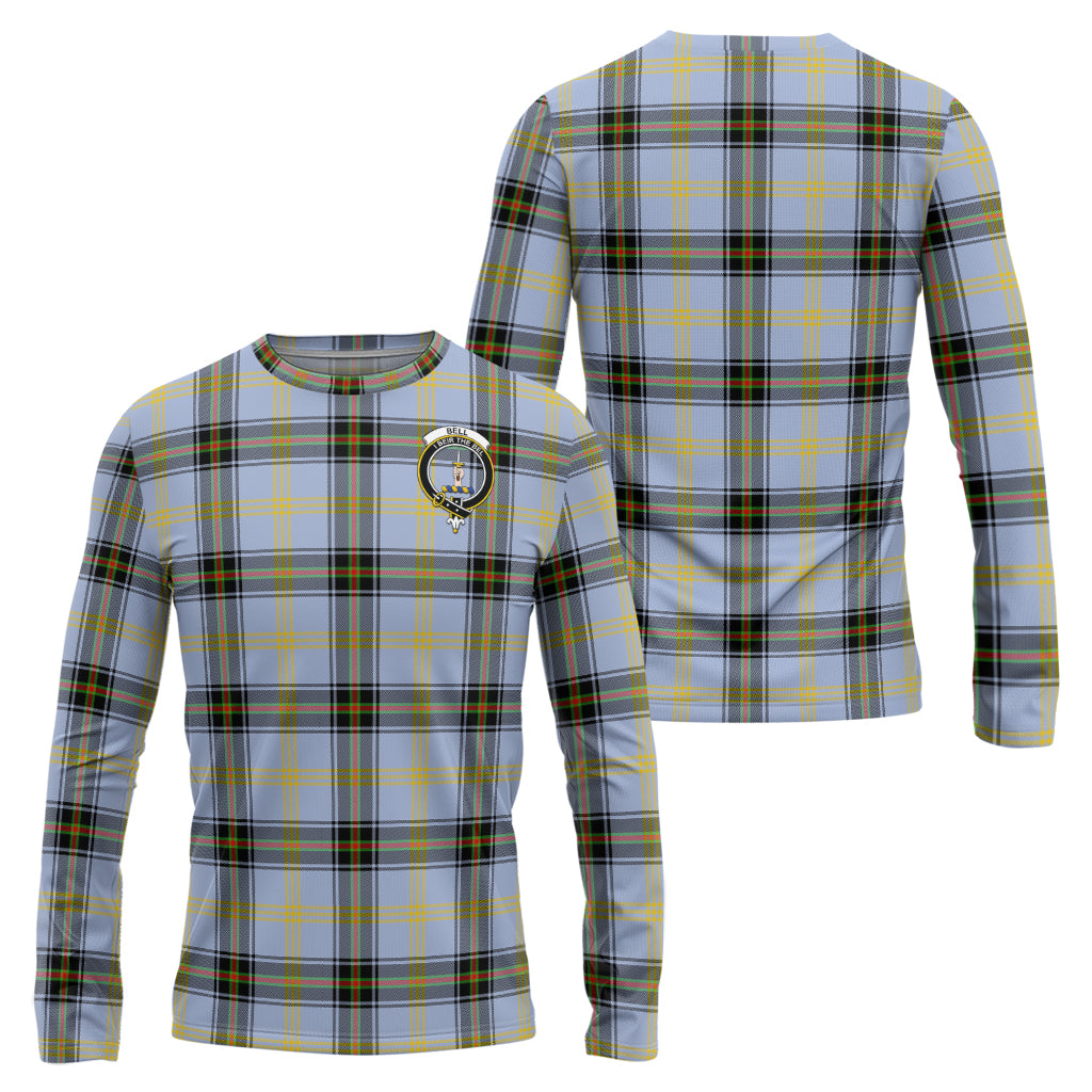 Bell Tartan Long Sleeve T-Shirt with Family Crest Unisex - Tartanvibesclothing