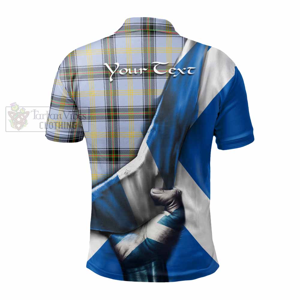 Tartan Vibes Clothing Bell Tartan Polo Shirt with Family Crest Scotland Patriotic Style