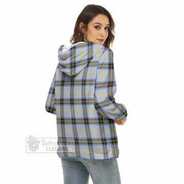 Bell Tartan Women's Borg Fleece Hoodie with Half Zip