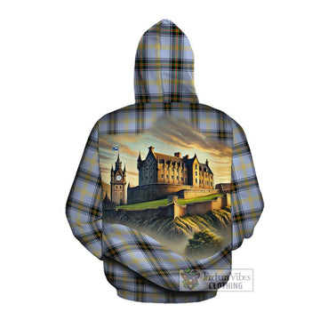 Tartan Vibes Clothing Bell Tartan Family Crest Cotton Hoodie with Scottish Ancient Castle Style