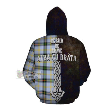 Bell Tartan Family Crest Cotton Hoodie Alba Gu Brath Be Brave Lion Ancient Style