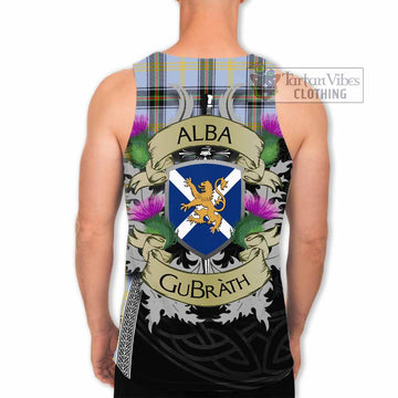 Tartan Vibes Clothing Bell Tartan Family Crest Men's Tank Top Lion Rampant Royal Thistle Shield Celtic Inspired