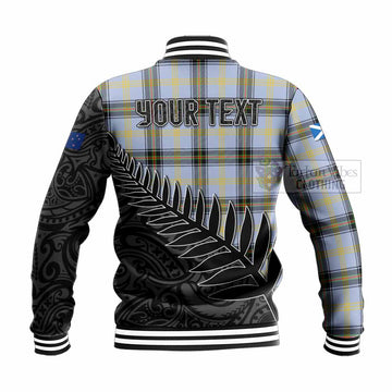 Bell Crest Tartan Baseball Jacket with New Zealand Silver Fern Half Style