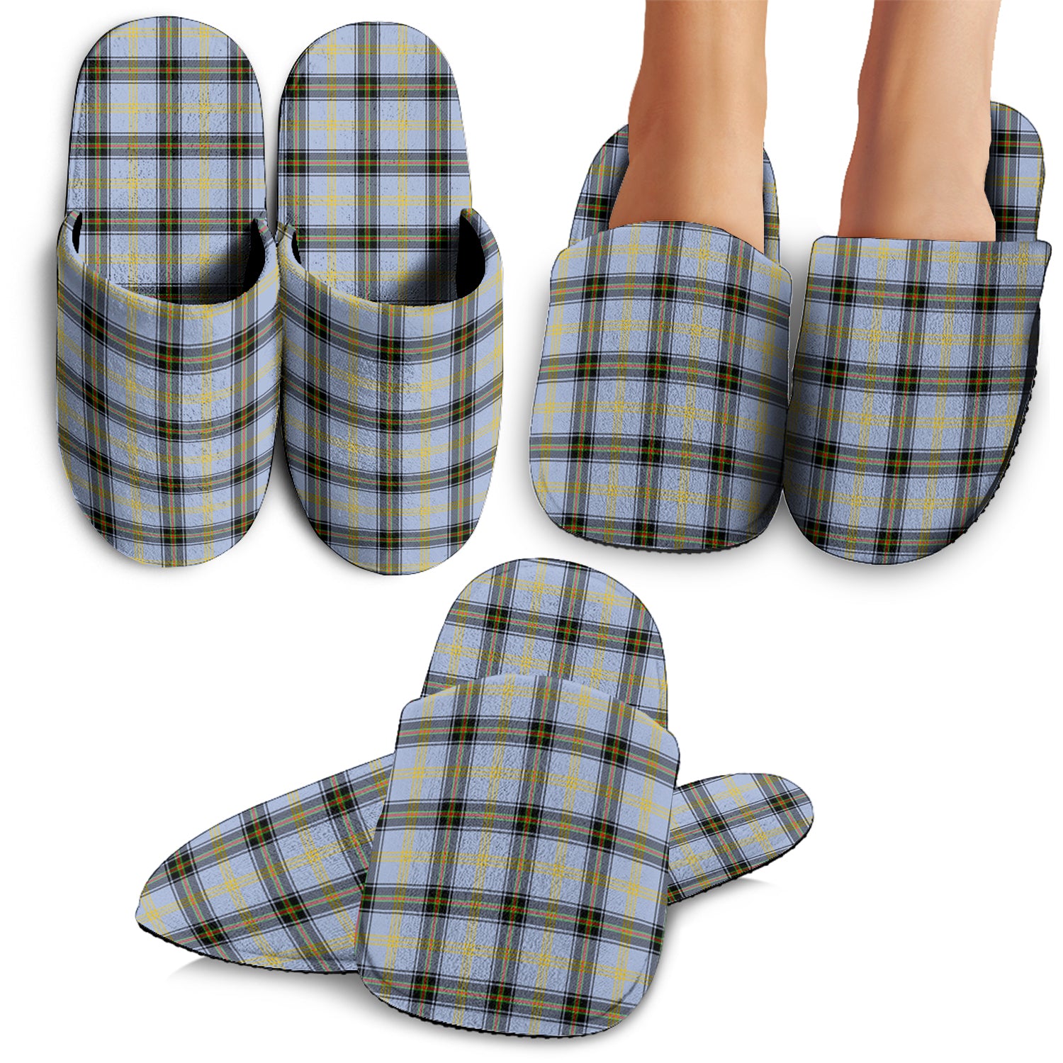 Bell Tartan Home Slippers - Tartanvibesclothing