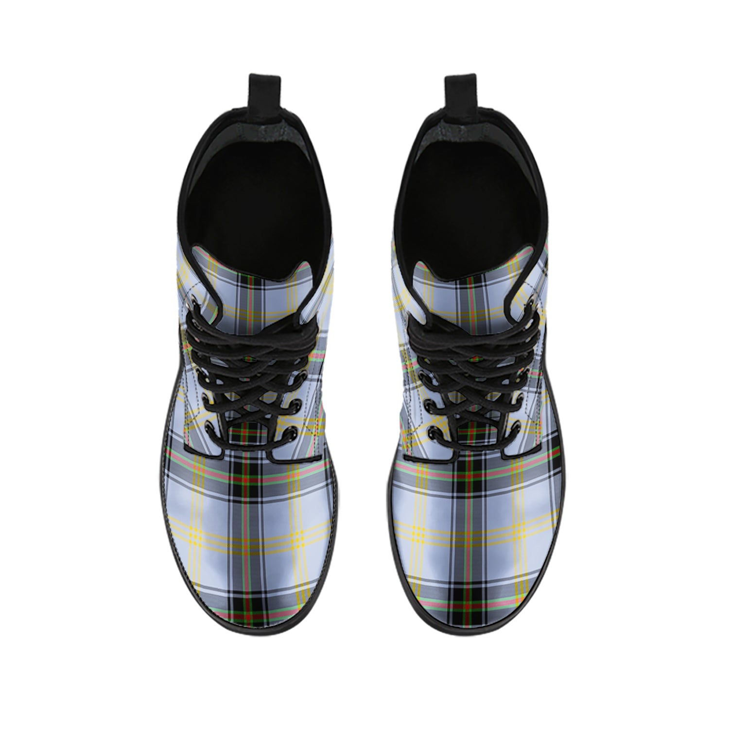 Bell Tartan Leather Boots - Tartanvibesclothing