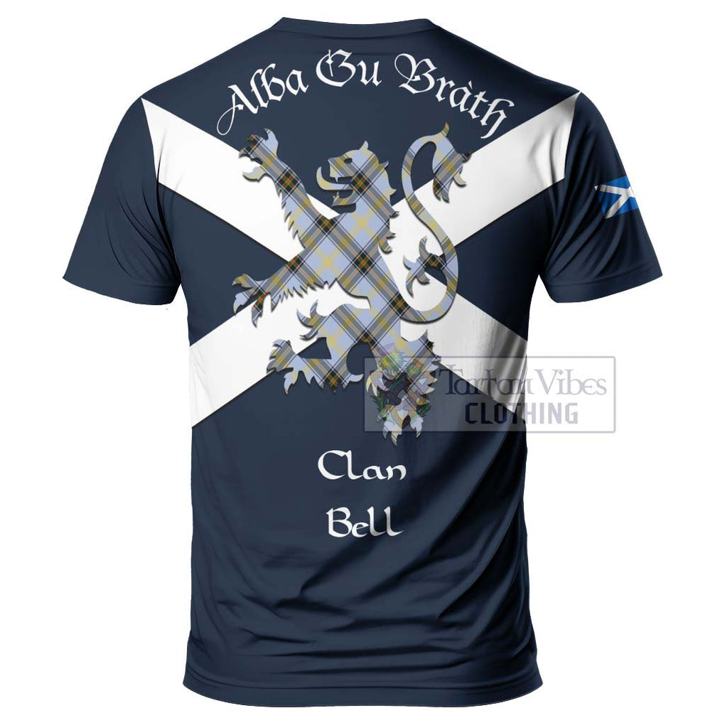 Tartan Vibes Clothing Bell Tartan Lion Rampant T-Shirt – Proudly Display Your Heritage with Alba Gu Brath and Clan Name