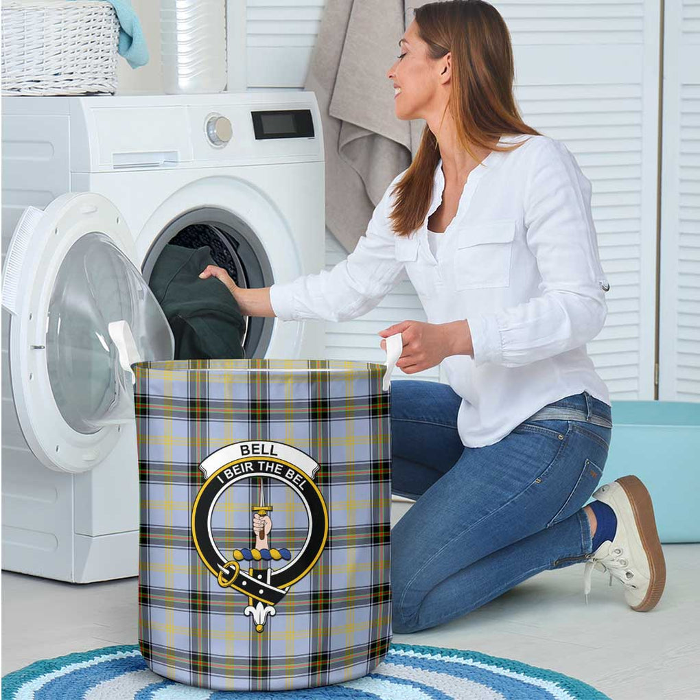 Bell Tartan Laundry Basket with Family Crest - Tartanvibesclothing Shop