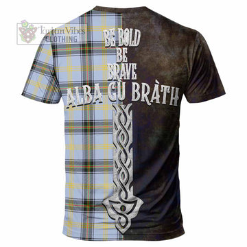 Bell Tartan Family Crest T-Shirt Alba Gu Brath Be Brave Lion Ancient Style