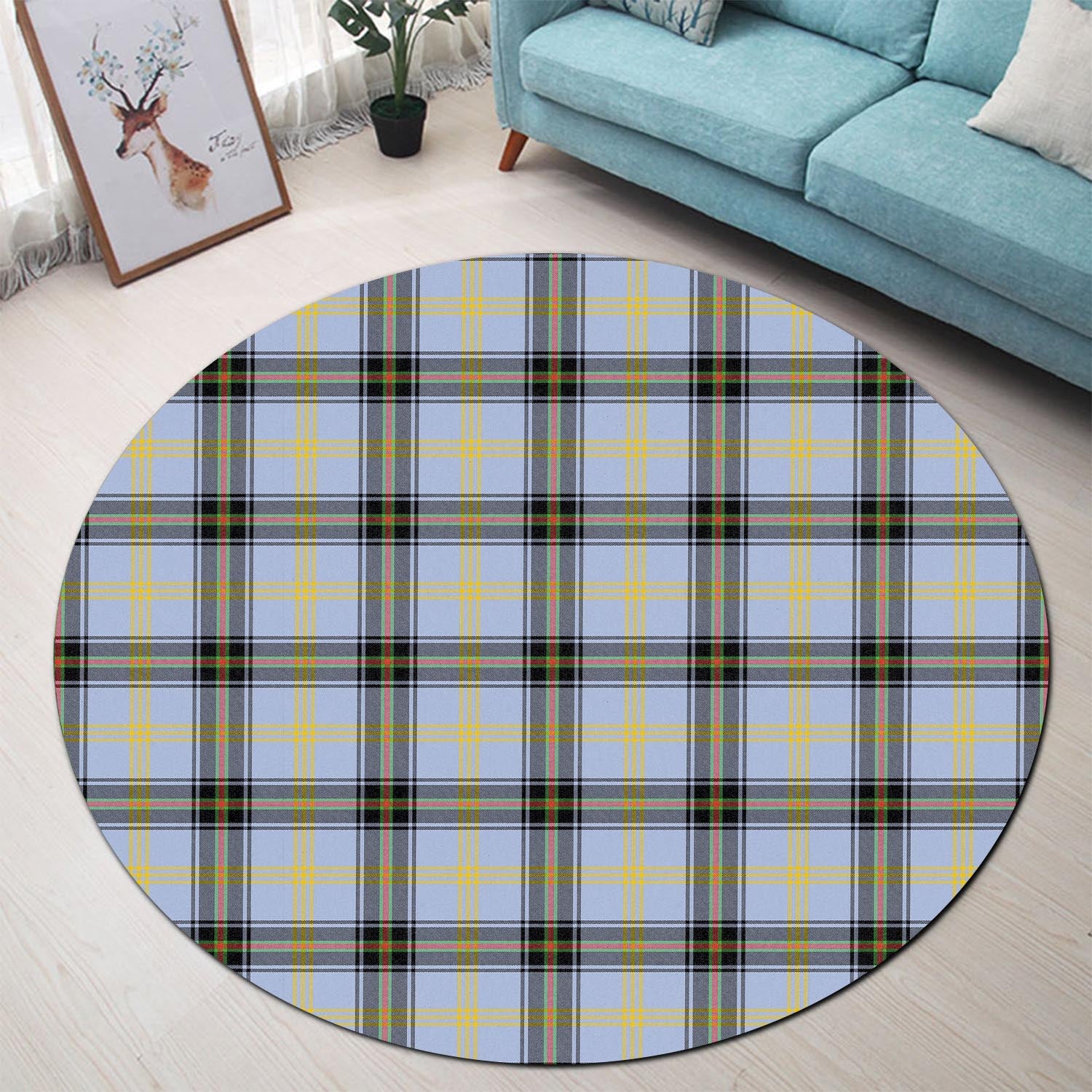 Bell Tartan Round Rug - Tartanvibesclothing