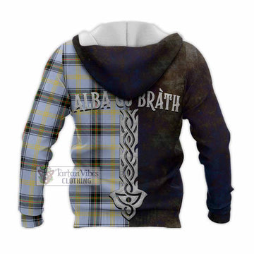 Bell Tartan Family Crest Knitted Hoodie Alba Gu Brath Be Brave Lion Ancient Style