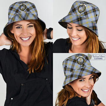 Bell Tartan Bucket Hat with Family Crest - Tartan Vibes Clothing