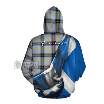 Tartan Vibes Clothing Bell Tartan Cotton Hoodie with Family Crest Scotland Patriotic Style