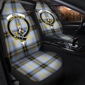 Bell Tartan Car Seat Cover with Family Crest - Tartanvibesclothing