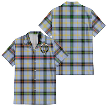 Bell Tartan Hawaiian Shirt with Family Crest
