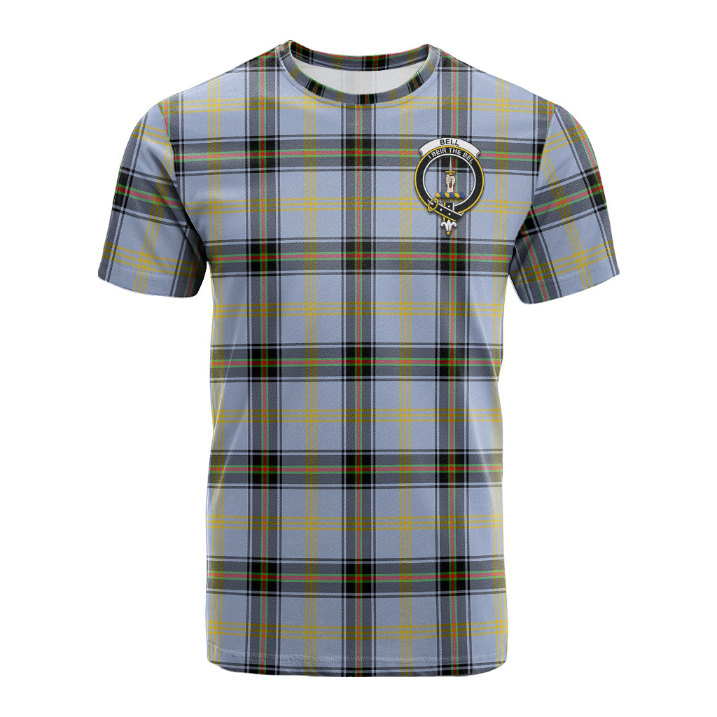 Bell Tartan T-Shirt with Family Crest - Tartanvibesclothing