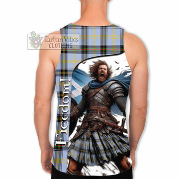 Tartan Vibes Clothing Bell Crest Tartan Men's Tank Top Inspired by the Freedom of Scottish Warrior