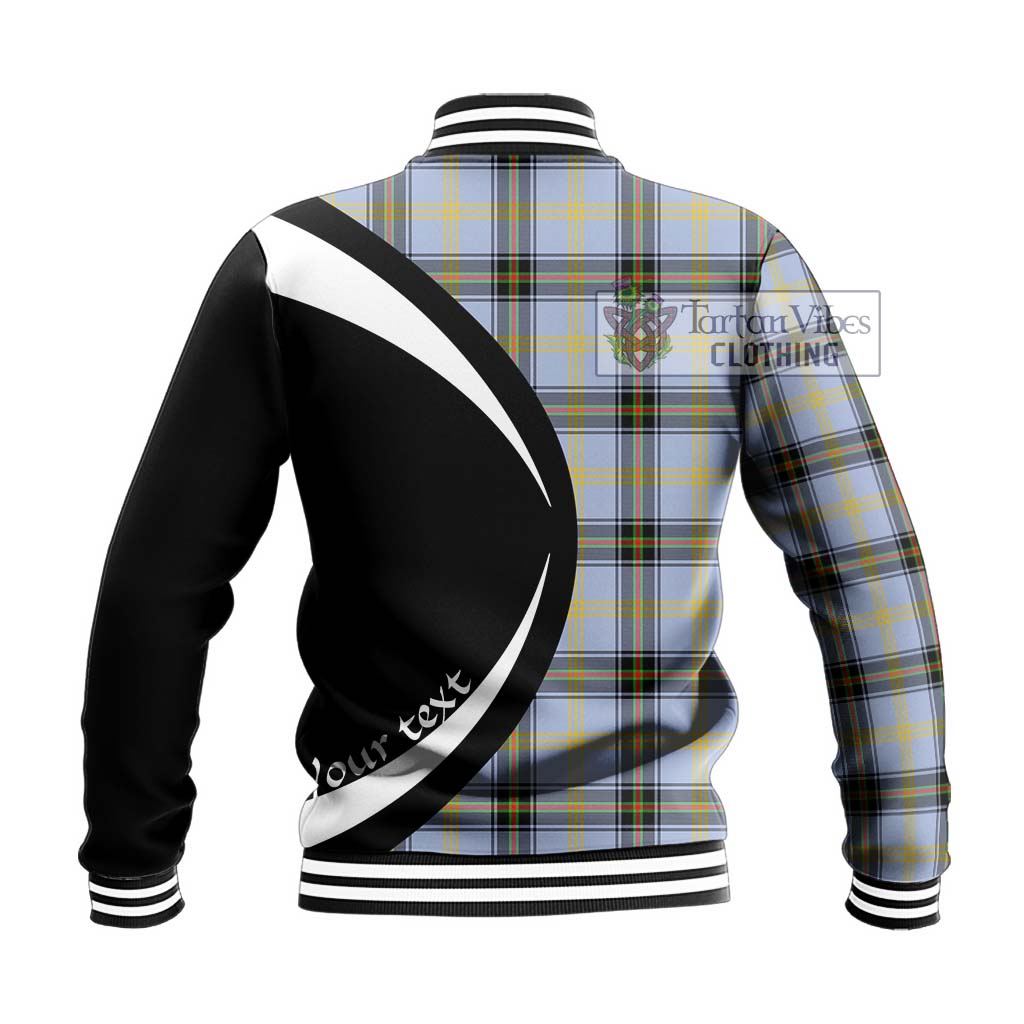 Bell Tartan Baseball Jacket with Family Crest Circle Style - Tartan Vibes Clothing