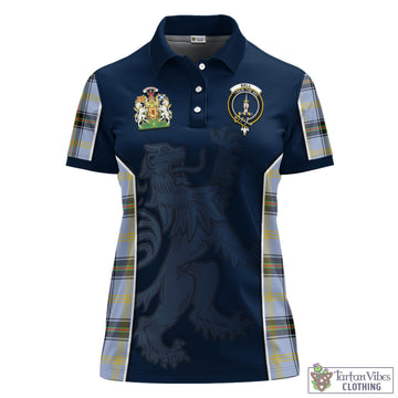 Bell Tartan Women's Polo Shirt with Family Crest and Lion Rampant Vibes Sport Style