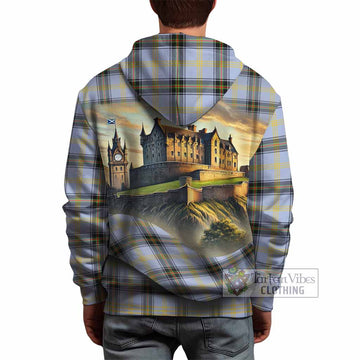 Tartan Vibes Clothing Bell Tartan Family Crest Hoodie with Scottish Ancient Castle Style
