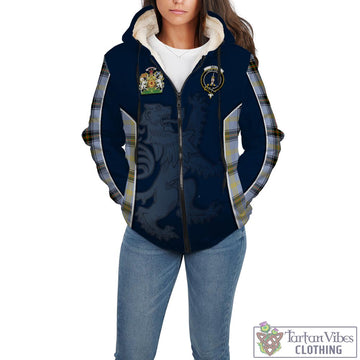 Tartan Vibes Clothing Bell Tartan Sherpa Hoodie with Family Crest and Lion Rampant Vibes Sport Style