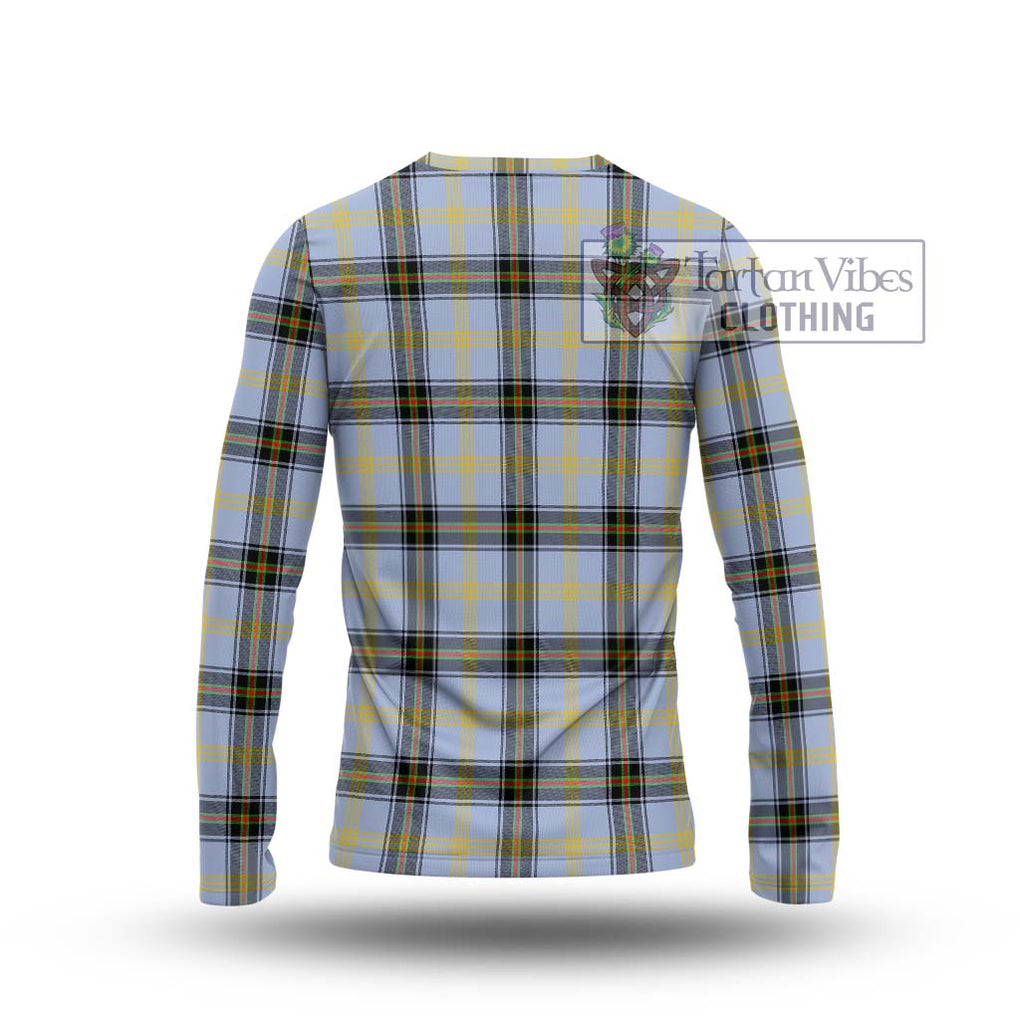 Bell Tartan Long Sleeve T-Shirt with Family Crest DNA In Me Style - Tartanvibesclothing Shop
